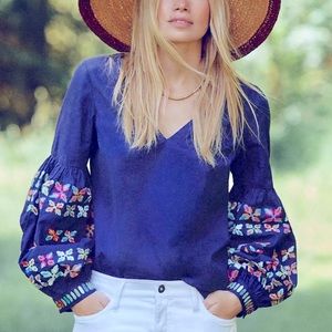 Anthropologie - Maeve embroidered blouse NWT
